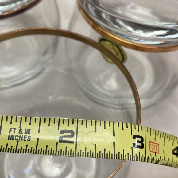 1980 Bohemiam Crysalex Geneva Old Fashion Gold Rim. Whiskey Low Ball Glasses - Picture 14 of 16